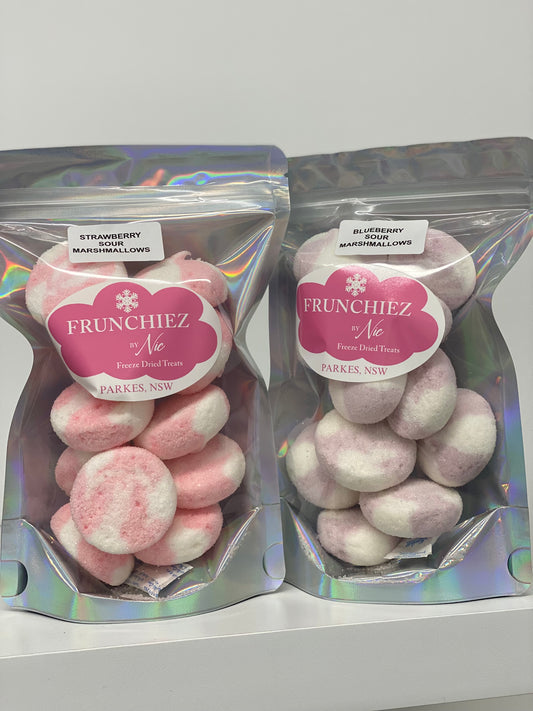 Sour marshmallows- blueberry